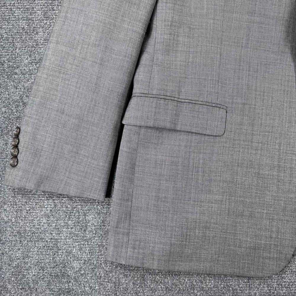 Lauren Ralph Lauren Blazer Mens 44R 44 Regular Grey 100% Wool Sport Coat Jacket - Picture 7 of 16
